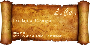 Leitgeb Csongor névjegykártya